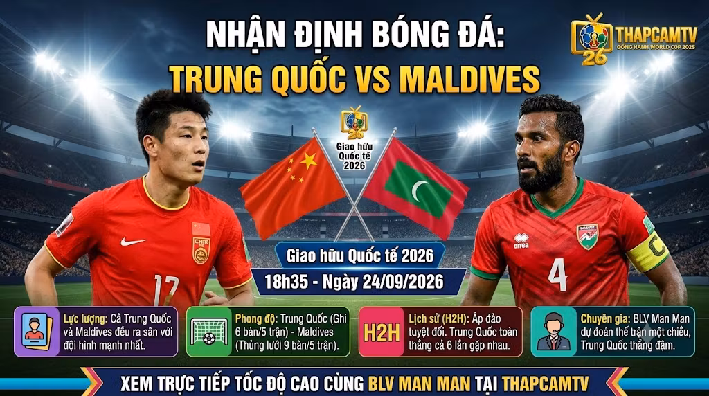Nhận Định Trung Quốc vs Maldives (18h35, 24/09): Bài Toán Xuyên Phá Khối Low-Block